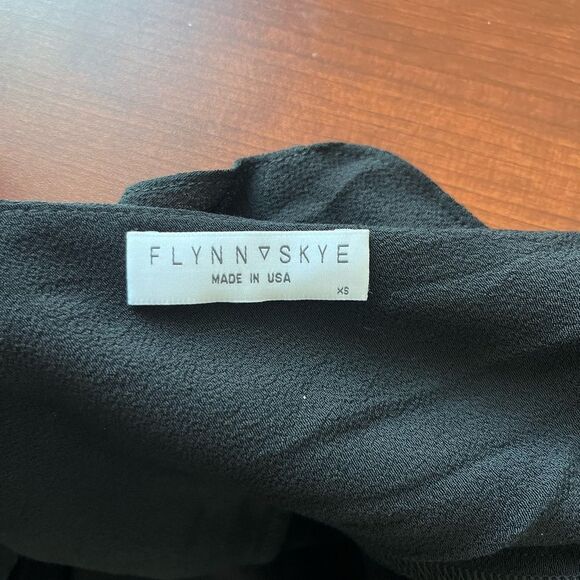 NWT Flynn Skye Ruffle Slip Maxi Dress Black Sun whimsical Size XS - Picture 6 of 6